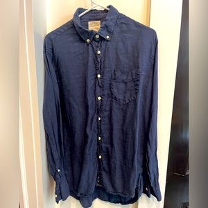 Billy Reid Navy Button Down